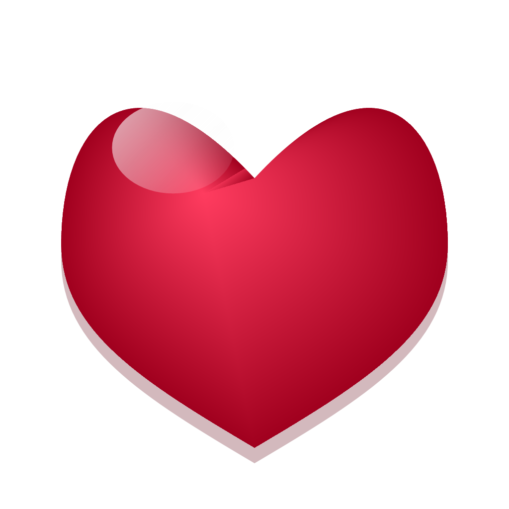 Glossy 3D Love Heart